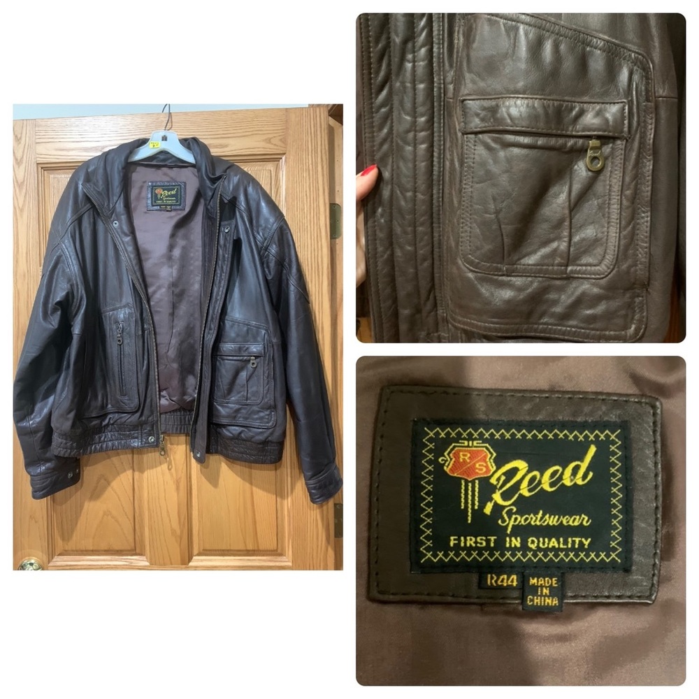 Vintage Men’s Leather Bomber Jacket